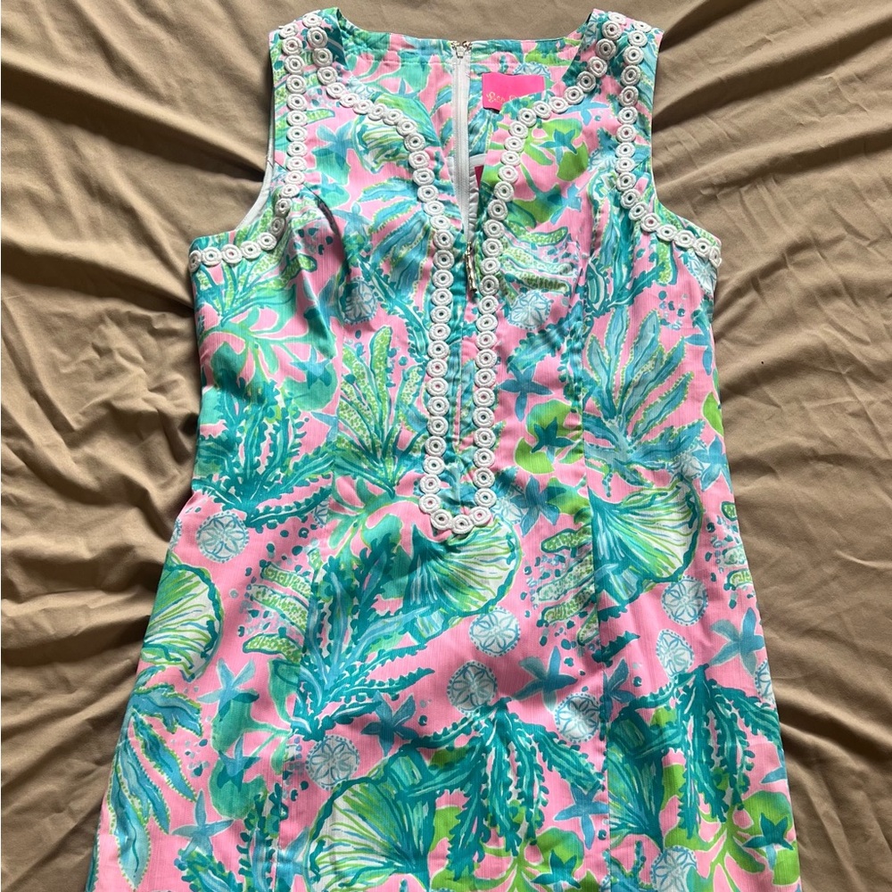 Lilly Pulitzer Pink and Green Floral Dress